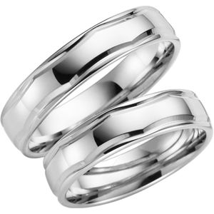 14K witgouden trouwring Sunflower Heren H137