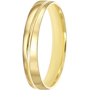 14K geelgouden heren trouwring 4mm Sterre TW 457