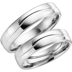 14K witgouden trouwring Irisi Heren H13W