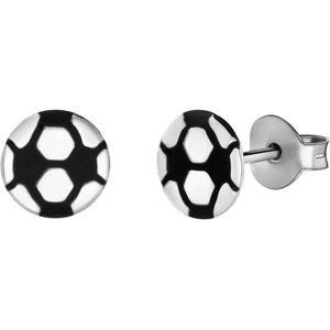 Zilveren oorknoppen voetbal