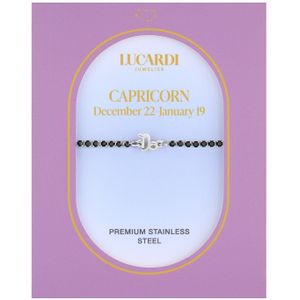 Stalen tennis armband Steenbok/Capricorn