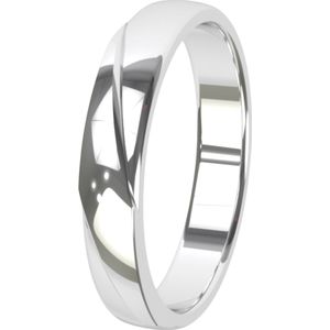 14K witgouden trouwring Dames 4mm Cyclaam