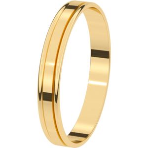 14K geelgouden trouwring Dames 3mm Zonnebloem