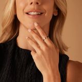 Zilveren ring met uitgesneden hart