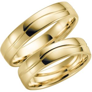 14 Karaat geelgouden heren trouwring Iris H13G