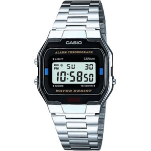 Casio Retro Digitaal Horloge Zilverkleurig A163WA-1QES