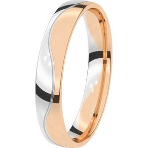 14K rose witgouden trouwring Dames 4mm Mimosa