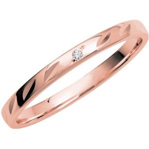 14K rosegouden dames trouwring Wonder dia H228R