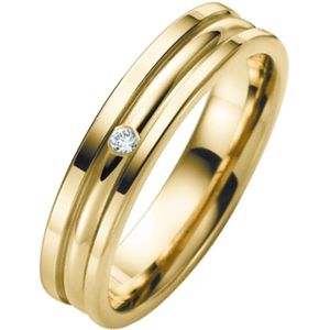 9Karaat gele trouwring diamant Kalina Dames H149