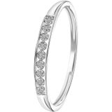 18 Karaat witgouden ring met diamant 0,02ct