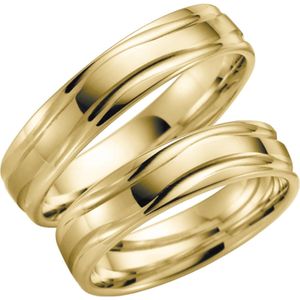 14 Karaat geelgouden heren trouwring Daisy H131