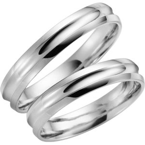 14K witgouden trouwring Poppy Heren H38W