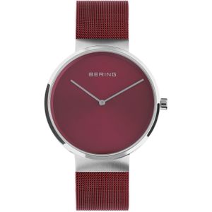 Bering horloge met mesh band rood 14539-303