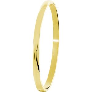 Stalen armband bangle goldplated 5mm