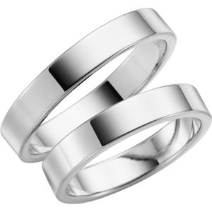 14K witgouden trouwring Muscari Heren H88W