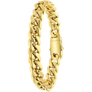 Gerecycled stalen goldplated armband met gourmet