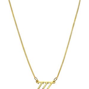 Zilver goldplated Angel Number ketting - kies jouw nummer