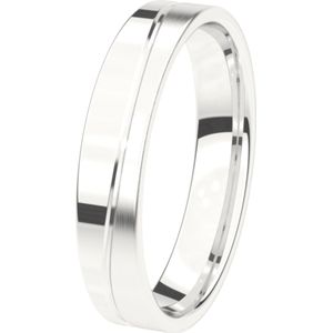 14K witgouden trouwring Dames 4,5mm Lobelia