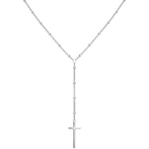 Zilveren ketting met hanger kruis