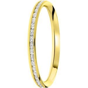 9 karaat railring rondom zirkonia