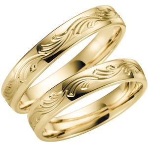 14 Karaat geelgouden dames trouwring Azalea H141