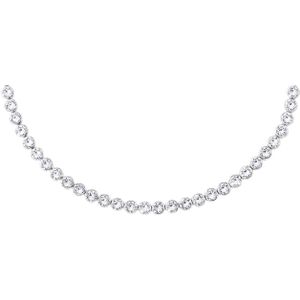 Zilveren tennisketting met kristal wit voor dames