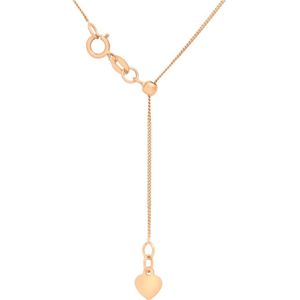 9 Karaat y-ketting met hanger hart