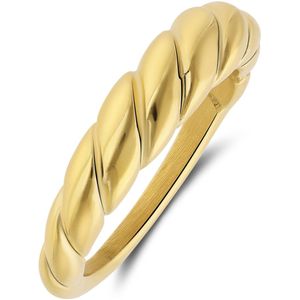 Stalen goldplated ring draai 5,5mm