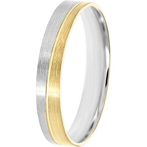 14K bicolor gouden dames trouwring 4mm Tess TW 458