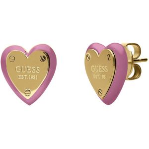 Guess stalen goldplated oorknoppen ALL YOU NEED IS LOVE