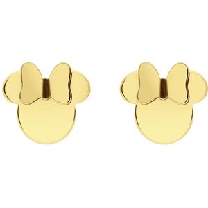 Stalen goldplated oorknoppen Minnie Mouse