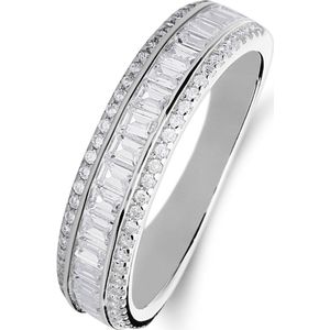 Zilveren ring baguette zirkonia