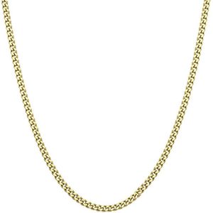 Gerecycled zilveren goldplated ketting gourmet schakel