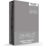 Zavelo® Jersey Hoeslaken Antraciet-2-persoons (140x200 cm)