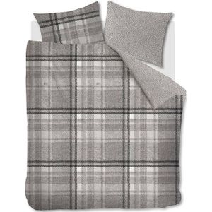 Riviera Maison Cozy Check dekbedovertrek - Eenpersoons - 140x200/220 - Zand