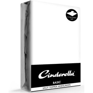 Cinderella Splittopper Hoeslaken Basic Percaline White-180 x 200 cm