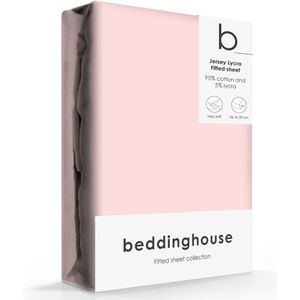 Beddinghouse Jersey Lycra - Hoeslaken - 180/200x200/210/220 - Licht roze