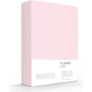 Flanellen Lakens Romanette Roze-200 x 260 cm