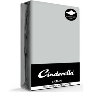 Cinderella Splittopper Hoeslaken Satijn Light Grey-160 x 210 cm