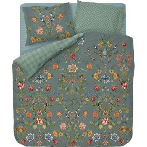 PiP Studio Botanico Verde Dekbedovertrek Blauw-2-persoons (200 x 200/220 cm)