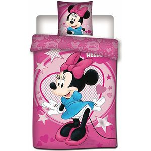 Disney Minnie Mouse Stars - Dekbedovertrek - Eenpersoons - 140 x 200 cm - Polyester