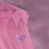 Klamboe Princess Roze met Kroontjes  - Klamboe 1 persoons - Klamboe roze - Bedtent - Kinderklamboe