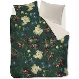 Beddinghouse x Van Gogh Museum Peonies dekbedovertrek - Lits-Jumeaux XL - 260x200/220 - Groen