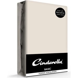 Cinderella Weekend Hoeslaken - Topper - Katoen - 180x200 cm - tot 15 cm  - Taupe