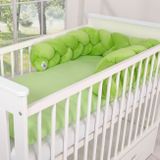 Gevlochten Box/Bedbumper Groen