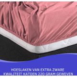 Zavelo Double Jersey Hoeslaken Roze-Lits-jumeaux (180x220 cm)