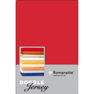 Romanette Hoeslaken Double Jersey Rood-80/90/100 x 200/210/220 cm