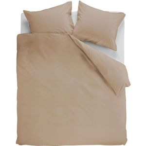 Ambiante Cotton Uni dekbedovertrek - Tweepersoons - 200x200/220 - Khaki