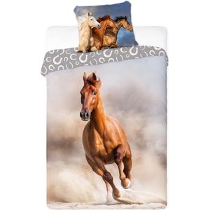 Animal Pictures Dekbedovertrek Galopperend Paard - Eenpersoons - 140 x 200 cm - Katoen