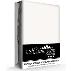 Homecare Jersey Topper Hoeslaken Creme-190/200 x 200/220 cm